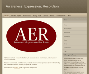 awareness-expression-resolution.org: Home - Awareness, Expression, Resolution
Awareness, Expression, Resolution