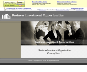 businessinvestmentopportunities.com: Business Investment Opportunities
Call Our Team For Available Information On Business Investment Opportunities. 1-888-935-8829.