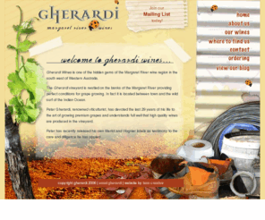 gherardi.com.au: Home : Gherardi Wines | Margaret River Merlot   Viognier, Margaret River wine, Western Australia winery
Gherardi Wines are a small producer of fine wines from the Margaret River region in Western Australia.