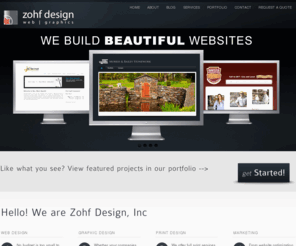 zohf.com: Zohf Design - Web Development and  Graphic Design Agency
Zohf web design is a local Sellersville, Pennsylvania web and graphic design company founded on the basics of great clean design and standards compliant code, utilizing strict xhtml and css, offering complete cross browser support.  From blogs to online stores, and business cards to brochures, we at Zohf can help your business succeed in todays market.  Offering web and graphic design services in Sellersville Souderton Quakertown Philadelphia Perkasie Bucks County Montgomery County Pennsylvania