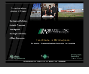 agracel.com: Agracel, Inc. - Industrial Developer, Site Selection
Agracel is an Industrial developer that specializing in site selection, build-to-suits, sale-leasebacks, acquisitions and redevelopments in non-urban communities. We offer complete development services including labor research and incentive negotiations.