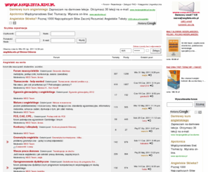 anglista.edu.pl: anglista.edu.pl :: Strona Główna
Język angielski online. Gramatyka angielska, darmowe programy do nauki angielskiego, księgarnia językowa, wypracowania. Nauka angielskiego przez internet.