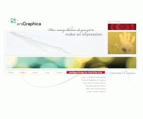 arsgraphica.net: ars Graphica - Web Site Design - Print Design - Brochure Design - Logo Design - Graphic Design Services in Houston Texas & Columbia Missouri, St. Louis & Kansas City
Intelligent Houston, TX & Columbia Missouri graphic design. Specializing in web site design & print design for marketing, communications and advertising in Houston, Texas & Columbia Missouri, Kansas City & St. Louis since 1991.