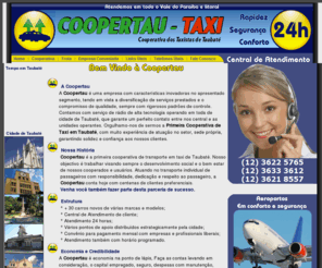 cooperativadetaxitaubate.com.br: Coopertau - Taubaté - Viagens, Contratos Mensais, Translado Aeroporto Guarulhos etc.
Coopertau - Taubaté - Viagens, Contratos Mensais, Translado Aeroporto Guarulhos etc.