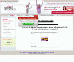 gbsgf.com: Bariatric Advantage - Nutritional Supplements, Vitamins, Proteins, and Help for Gastric Bypass, Distal, Lap Band, Realize, Stomaphyx and Duodenal Switch Surgery Patients
