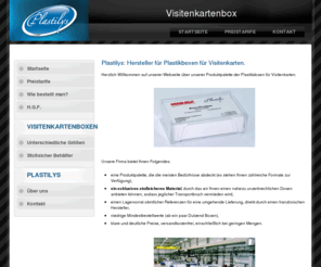 visitenkartenbehalter.com: Visitenkartenbox, Dosen, Verpackung, Schachteln, Behälter, Etui
Visitenkartendosen, Visitenkartenboxen, Visitenkartenverpackung, Visitenkartenschachteln. Direkt Hersteller