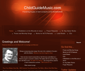 childguidemusic.com: ChildGuideMusic.com
Home page proomoting the praise and worship music of Brother Lou Soileau singer/songwirter for the Lord.