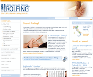 rolfing.it: Sito ufficiale del Rolfing in Italia
Il Rolfing è un metodo di lavoro nel campo delle cure del corpo che condividono una visione olistica della persona che si sviluppò grazie alla Dr. Ida Rolf. Si rivolge a chi soffre di risentimenti a carico della colonna vertebrale,affezioni artrosiche,problemi legati alla postura