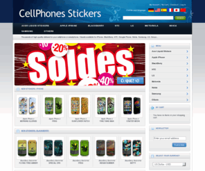 cellphones-stickers.com: Cellphones Stickers - High Quality Stickers for cellphones and smartphones
Our stickers cover both front and back of your device. Thousands of visuals are available for your iPhone, Blackberry, HTC, Google Phone, Samsung... Our stickers do not void your device guarantee!