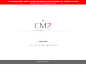 cm-aspects.com: CM2 Unternehmen Fliegen - Nadia Hatlapa
CM2 ist darauf spezialisiert, Stärken, Individualität und Konsequenzen von Führungshandeln und Teamarbeit zu verifizieren und gemeinsam mit Ihnen weiterzuentwickeln.