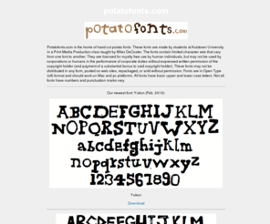 potatofonts.com: Potato Fonts
potatofonts.com is home to hand cut potato fonts. 