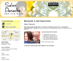 salonpanachemonmouth.net: Hair Care & Color Monmouth, IL - Salon Panache
Salon Panache offers the Monmouth, IL area with a complete hair care and color – specializing in dimensional color – services. Call 309-734-8535.