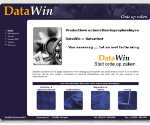 unispeks.com: DataWin Solutions B.V. ERP software voor de metaal
DataWin ERP software is dé oplossing voor het volledig automatiseren van productieprocessen in de metaalbranche.