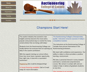 auctioncollege.org: Auctioneering College of Canada
The best auctioneering college in canada, become a certified auctioneer in only two weeks!