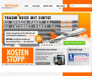 simyocity.com: SIM-Karte von simyo - Prepaid & Postpaid Handytarif ohne Vertrag
Prepaid & Postpaid Handytarif ohne Vertrag mit der SIM-Karte von simyo, dem Testsieger für Prepaidkarten. NEU: Mobil telefonieren mit 39 € Kostenstopp.