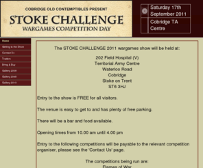 stoke-challenge.co.uk: Home
stoke challenge is a wargaming competition day which will be held on 20th july 2008