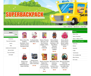 superbackpack.com: SuperPackBack Store: -  Backpack, Children Luggage, Fashion and Accessories, Home Fashion, Toy & Party, School Supplies, Home Fashion & more
In the SuperPackBack Store: Find the popular kids theme in Backpack, Children Luggage, Fashion and Accessories, Home Fashion, Toy & Party, School Supplies, Home Fashion & more 