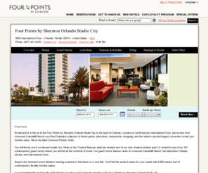 fourpointstudiocity.com: Orlando Hotels | Four Points by Sheratron Orlando Studio City | Orlando, FL
Excitement is in the air at the Four Points by Sheraton Orlando Studio City in the heart of Orlando. Located on world-famous International Drive, just across from Universal Studios®, you’ll find Orlando’s collection of theme parks, attractions, restaurants, shopping, and the nation's second largest convention center just minutes away.  We’re the ideal Universal Studios hotel. You will find as much excitement inside, too. Relax at the Tropical Breezes patio bar located next to our lush, tropical outdoor pool. Or retreat to one of our 301 contemporary guest rooms where you will find all the comforts of home. Our guest rooms feature views of Universal Studios, the downtown Orlando skyline, and International Drive.