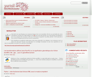 portailsig.org: PortailSIG | Systèmes d'Information Géographique
retrouver l'actualité de la géomatique, des dossiers, foire au question sur les Systèmes d'information géographiques