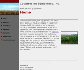 countryside-equipment.com: Home
Countryside Equipment, Inc. of VA home page 