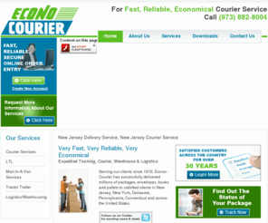 econocourier.com: Econo-Courier - Courier Service, Trucking Company, Warehousing Service in New Jersey, New York, NYC, Delaware, Connecticut, Pennsylvania
Econo-Courier Same Day Delivery Company providing local and nationwide courier service, freight, delivery services, truckload, ltl, distribution services, package delivery in and around New Jersey, CT, NYC, NY, PA, Maryland, Delaware
