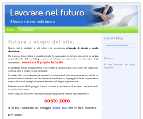 lavorarenelfuturo.com: Il marketing reso semplice
Sito polivalente che spiega il marketing