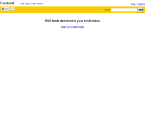 feedserf.com: Feedserf.com - RSS delivered via email - Open source
Feedserf.com delivers your RSS feeds via email. Free, easy, open source.