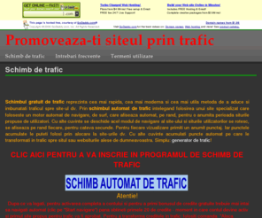 schimbdetrafic.info: Schimb de trafic | Generator de trafic website
Promovare website-uri prin schimb de trafic.