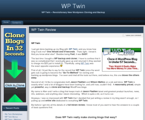 wp-twin.net: WP Twin - WP Twin
WP Twin - Revolutionary New Wordpress Cloning and Backup