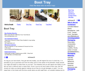 boottray.net: Boot Tray
Boot Tray