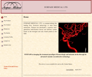 surpass-med.com: Surpass Medical Ltd. Home Page
SURPASS Brain Aneurysm Occluder - Dr. Ygael Grad