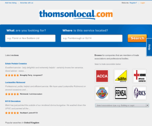 thomsonlocal.biz: Search for a UK business with the thomsonlocal.com directory.
UK local business directory, find classified business listings for local UK suppliers including telephone numbers, ratings and reviews, web and email addresses, maps and directions