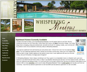 whisperingmeadowsapartments.com: Mesa Arizona Apartments - Home - Whispering Meadows Apartments
Mesa Arizona Apartments at Whispering Meadows Apartments. View Photos, Virtual Tours, Floor Plans.