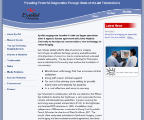 eyetelimaging.net: DigiScope Tele-medicine Diagnostic Optometrists Macular Degeneration Diabetic Retinopathy : EyeTel Imaging, Inc.
Digital retinal imaging device to detect AMD, glaucoma, diabetic retinopathy, and other pathologies with on-board reporting tools and evaluation through the EyeTel Reading Center.
