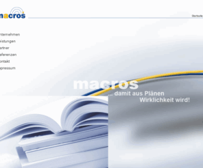 macros.de: macros Consult München, Finanzdienstleister
macrosConsult, ein auf die Finanzindustrie spezialisiertes Dienstleistungs- und Technologie-Unternehmen.