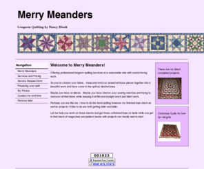 merrymeanders.com: Merry Meanders
Business offering longarm quilting services in Tampa Florida.