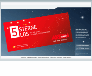 xn--fnfsterne-traum-los-59b.net: Aktion Mensch
Das 5 Sterne-Los der Aktion Mensch bietet Chancen auf Geldgewinne bis zu 1.000.000.- Euro. Sie unterstützen damit bis zu 1.000 soziale Projekte monatlich.
