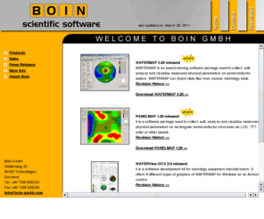 boin-gmbh.com: 
Metrology software for the semiconductor industry. Download the evaluation copy of WAFERMAP or PANELMAP. Read, analyze and visualize data files from semiconductor metrology equipment.