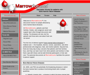 marrowforums.com: Marrowforums.org: AA, MDS, PNH, Bone Marrow Failure Disease Discussion Forums
