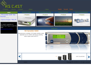 rscast.net: Rs Cast
Rs cast is a broadcasting solition company, fm transmitter, tv transmitter, tv verici, fm Verici, Satellite Network, Test Equipment, Antennas 