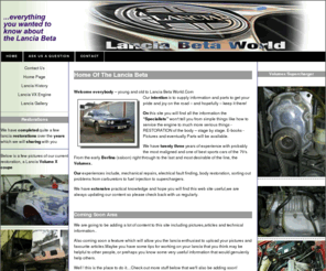lanciabetaworld.com: Lancia Beta World Information Pictures Tips and Tricks
Lancia Beta world gives you a complete practical resource for your beloved Lancia Beta motor car, to include mechanical repairs, bodywork and much much more. 