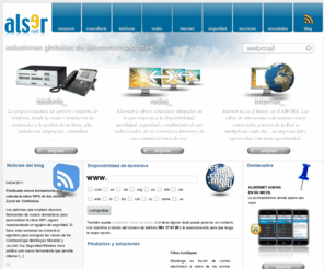 alsernet.es: Alsernet 2000
Alsernet 2000 - Soluciones globales de Telecomunicaciones e Informatica