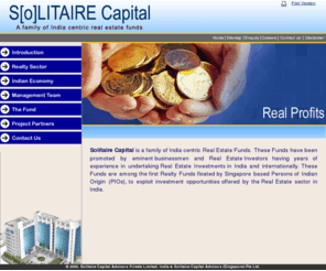 solitairecapital.com: Solitaire Capital India - Real Estate Venture Capital Fund, Real Estate Investors, India Realty Fund
Solitaire Capital is a family of associated India centric real estate funds. These funds have been promoted by eminent businessmen and real estate Investors having years of experience in undertaking real estate investments in India and internationally.