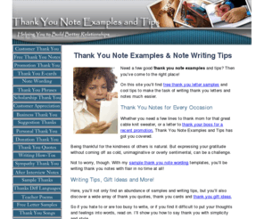 thank-you-note-examples-and-tips.com: Thank You Note Examples and Tips
Find Thank You Note Examples,  Free Thank You Letter Samples and Sample Thank You Wording Temples here. 
