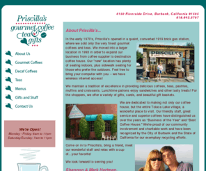 priscillascoffee.com: Priscilla's Gourmet Coffee and Tea
Priscillas coffee Los Angeles Toluca Lake Burbank California gourmet tea Webkins