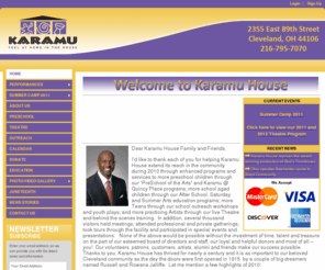 karamu.com: Karamu House
Karamu House
The mission of Karamu House is to provide a joyful place of gathering for all people to learn about and experience multicultural arts, foster an awareness of cultural diversity, and inspire an appreciation for the richness of African-American cultural heritage.