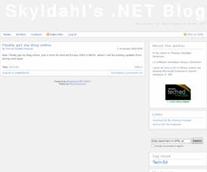 skyldahl.net: Skyldahl's .NET Blog | My views on development with .NET
My views on development with .NET