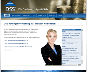 dss-ag.de: DSS Vermögensverwaltung AG - Unternehmensbeteiligung - private Vermögensberatung - Vermögensplanung
DSS Vermögensverwaltung AG - Die Sachwertspezialisten. Ihr Partner wenn es um Anlagestrategie , private Vermögensberatung oder Anlagemöglichkeiten geht.