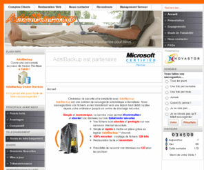 sauvegarde-serveur.com: Vos sauvegardes via Internet ! AdslBackup Online Services.
AdslBackup propose la solutions de sauvegardes de vos données informatiques, via internet !. Une solution performante et économique.