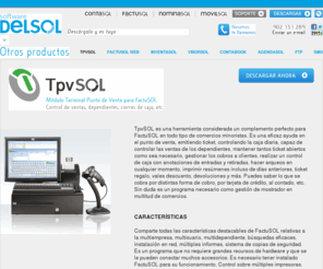 tpvsol.com: Software TPV | Software Gestión Empresa
Programa para emisión de ticket, albaranes y facturas. Gratuito. Módulo de mostrador para FactuSOL. Indicado para comercios minoristas. Trazabilidad, control de caja, vendedores, comisiones, cobros, pagos y informes. Actualizaciones y soporte opcionales.